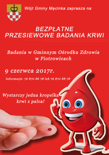 Plakat kropla krwi
