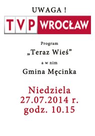 Gmina Męcinka w programie 