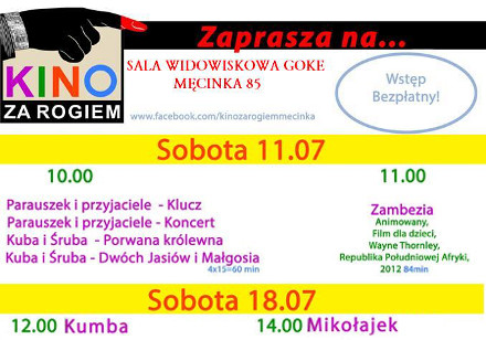 Kino za Rogiem zaprasza