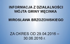 <p><a href="images/gmina/pracawojta/2016/info_pracawojta_2015podsumowanie.pdf"><img class="newsphoto" style="float: left;" src="images/news/2016/lipiec/minfo-rok-praca-wojta.jpg" alt="Absolutorium dla wójta jednogłośnie" /></a> <a href="images/gmina/pracawojta/2016/info_dzialan_wojta28_12_12_02_2016.pdf"><img class="newsphoto" style="float: left;" src="images/news/2016/lipiec/minfo_praca-wojta_2904-3006_mecinka.jpg" alt="Absolutorium dla wójta jednogłośnie" /></a>Praca wójta Mirosława Brzozowskiego za 2015 r. została pozytywnie oceniona nie tylko przez Regionalną Izbę Obrachunkową w Legnicy ale również przez radnych Gminy Męcinka, którzy podczas czwartkowej sesji jednogłośnie udzielili mu absolutorium. Wójt M. Brzozowski gruntownie przebudował budżet gminy przygotowany jeszcze przez władzę poprzedniej kadencji. Wprowadzono i zrealizowano wiele nowych inwestycji, o które mieszkańcy Gminy Męcinka zabiegali przez lata tj. m.in.: uruchomione pełnowymiarowe przedszkola przy szkołach w Męcince i Piotrowicach, reforma gminnej służby zdrowia wraz z otwarciem nowej siedziby ośrodka zdrowia w Męcince, nowa i dostosowana dla osób niepełnosprawnych siedziba GOPS w Męcince. Ważnym przedsięwzięciem jest również budowa chodników w Piotrowicach, Przybyłowicach i Słupie oraz dróg w Małuszowie, Piotrowicach, Męcince i Kondratowie.</p>