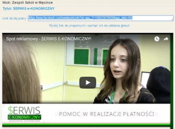 GŁOSUJCIE NA NASZ SPOT!