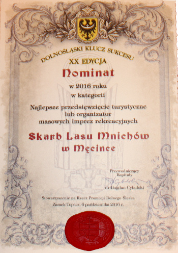 Nominacja do Dolnośląskiego Klucza Sukcesu dla Kalwarii w Męcince