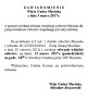 Zawiadomienie  Wójta Gminy Męcinka  z dnia 3 marca 2017r. 