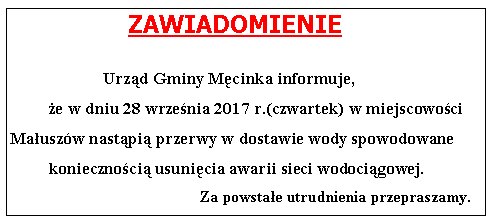 Zawiadomienie