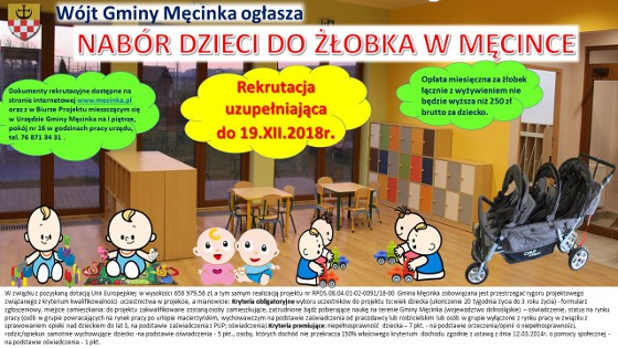 Żłobek - rekrutacja uzupełniająca