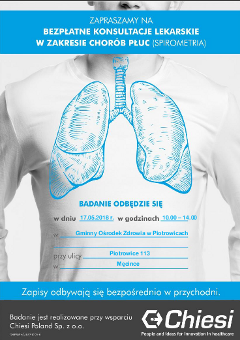 Gminny Ośrodek Zdrowia w Piotrowicach zaprasza na bezpłatne konsultacje w zakresie chorób płuc (Spirometria) 