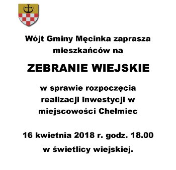 Ogłoszenie - zebranie wiejskie