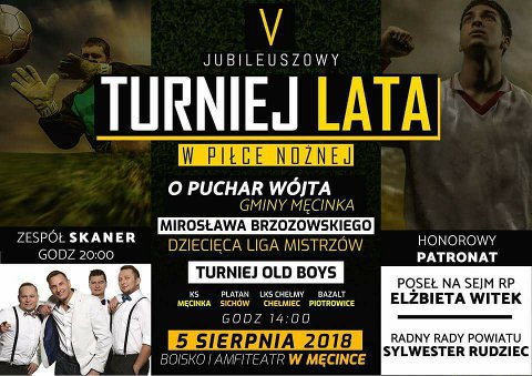 Zapisy do rozgrywek V Jubileuszowego Turnieju Lata w piłce nożnej o Puchar Wójta Gminy Męcinka