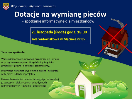 Dotacje na wymianę pieców - spotkanie informacyjne
