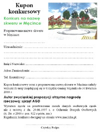 Ogłoszenie konkursu na nazwę skweru w Męcince