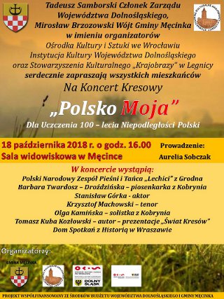 Koncert Kresowy "PolskoMoja", 18 października 2018 r.
