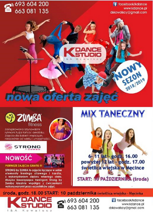 KDANCE STUDIO - nowa oferta zajęć
