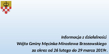 Informacja z działań Wójta Gminy Męcinka