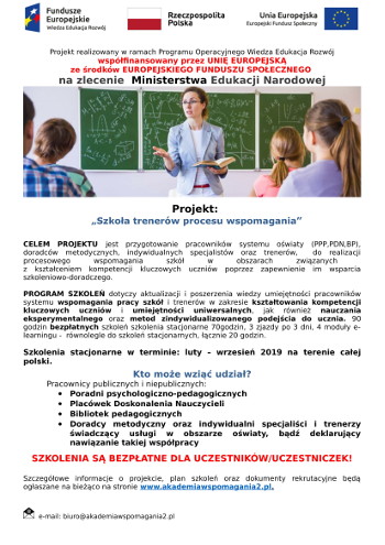 Projekt szkoła trenerów