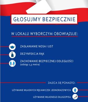 PLAKAT GŁOSUJMY BEZPIECZNIE mini