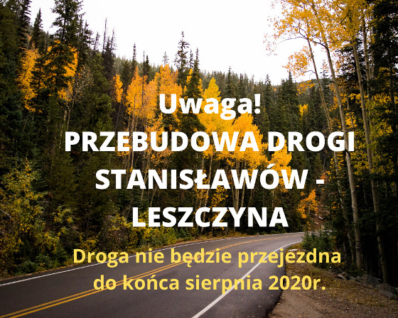 uwaga przebudowa drogi