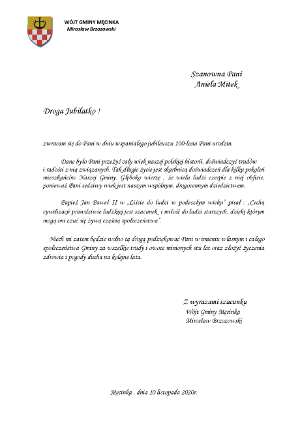 miniatura List Gratulacyjny