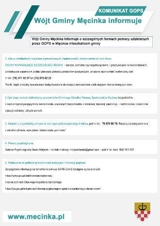 komunikat pomoc spoleczna