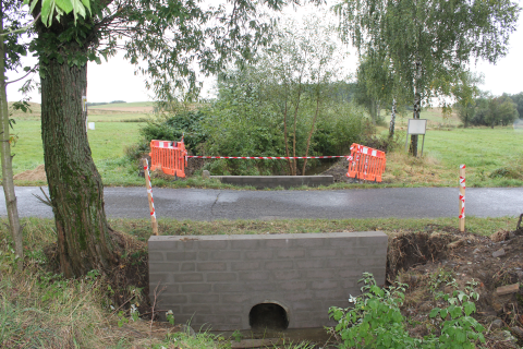 remont, widok przepustu