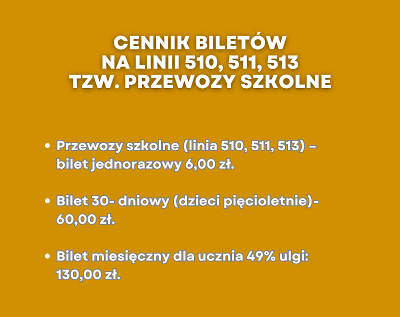 Ceny biletow 510 511 513