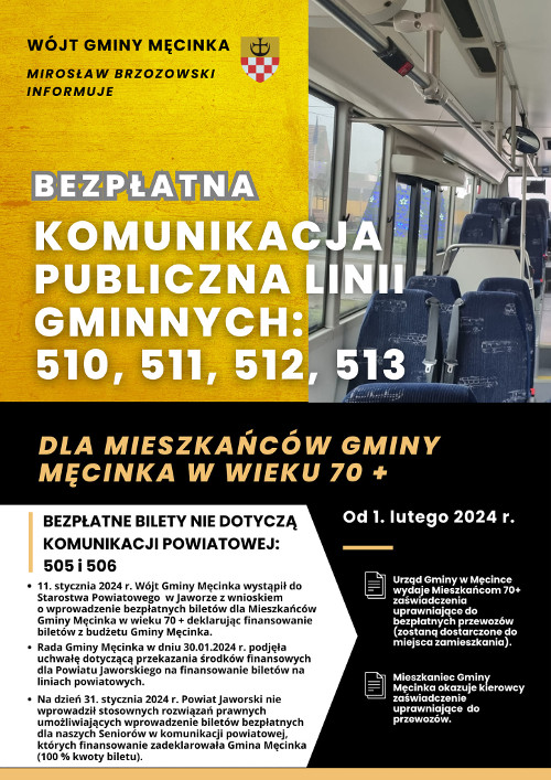 Plakat bezplatna komunikacja