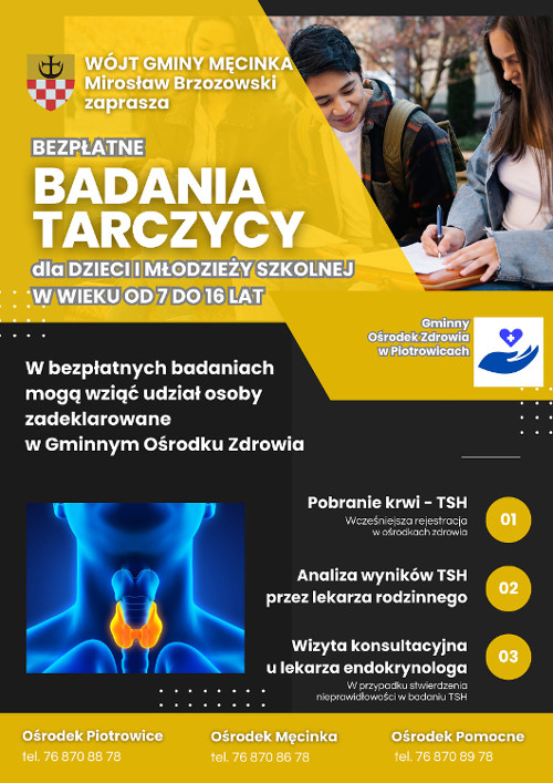Plakat badania tarczycy