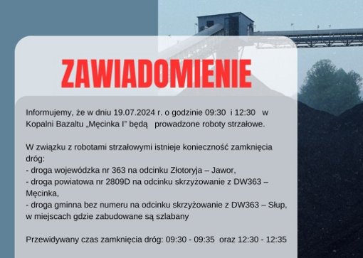 zawiadomienie plakat