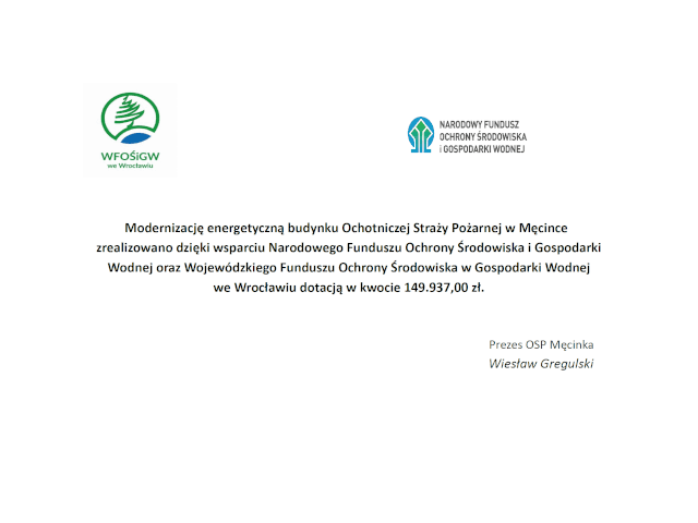 Informacja NFOŚiGW