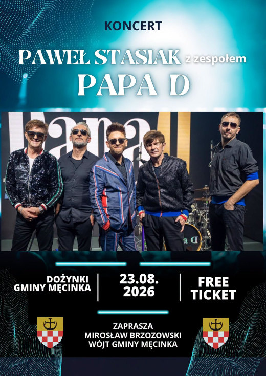 koncert pawel stasiak z zespolem papa d 23.08.2026 mecinka