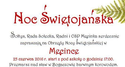 Plakat Noc Świętojańska