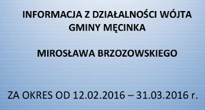 Informacja z działalności Wójta