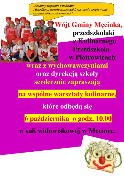 Plakat spotkanie kulinarne