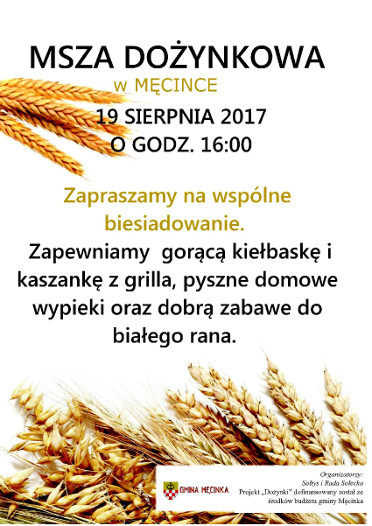 Plakat Dożynki Męcinka
