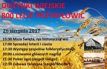 Plakat Dożynki Przybyłowice