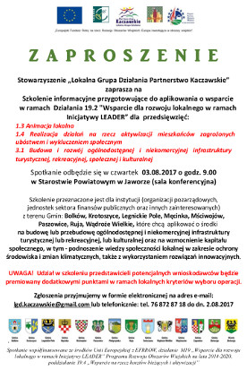 Plakat szkolenie
